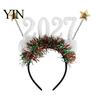 2027 Digital Headband Hair Hoop, Non-Slip with Adjustable Star And Number Design, New Year Eve Hoop Holiday for Christmas Parties Adults Kids