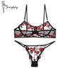 Французские Сладкие Сексуальные Сетчатые Комплекты Бюстгальтеров Красивая Цветочная Вышивка Цветочные Стринги