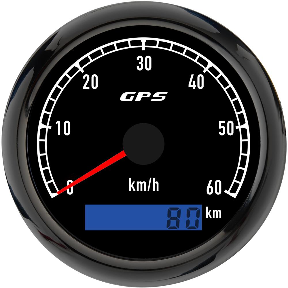 ELING 80mm GPS Speedometer 80MPH 0-120MPH 0-60K 0-200KM/H with GPS Antenna with 7 Colors Backlight for Car Motorcycle Vessels