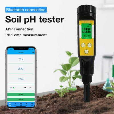 Bluetooth тестер pH почвы pH TEMP метр детектор кислотности регистратор данных монитор металлический датчик-зонд тестер pH почвы для сада фермы