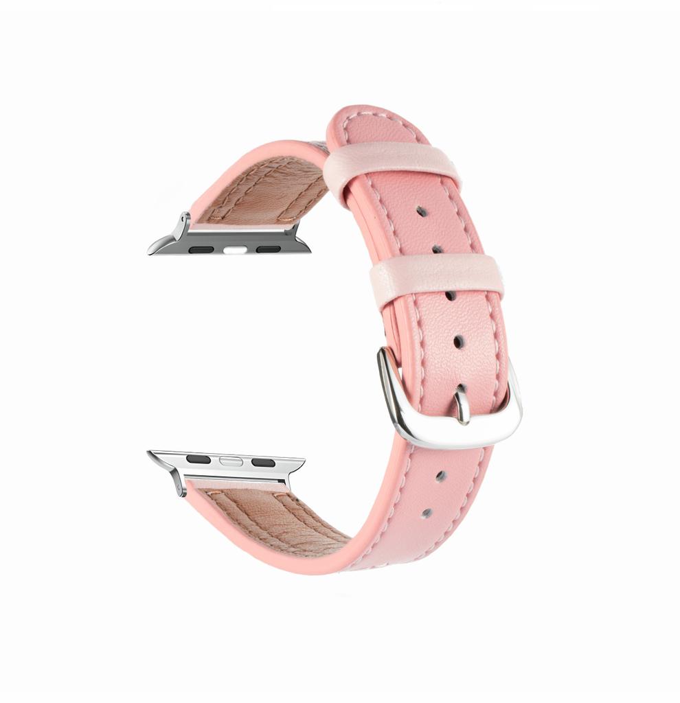 High quality leather loop For Apple Watch band women 11/10/9/8/7/6/5/4/3/2/1 SE 38mm 40mm 41mm 42mm 44mm 45mm 46mm 49mm Strap