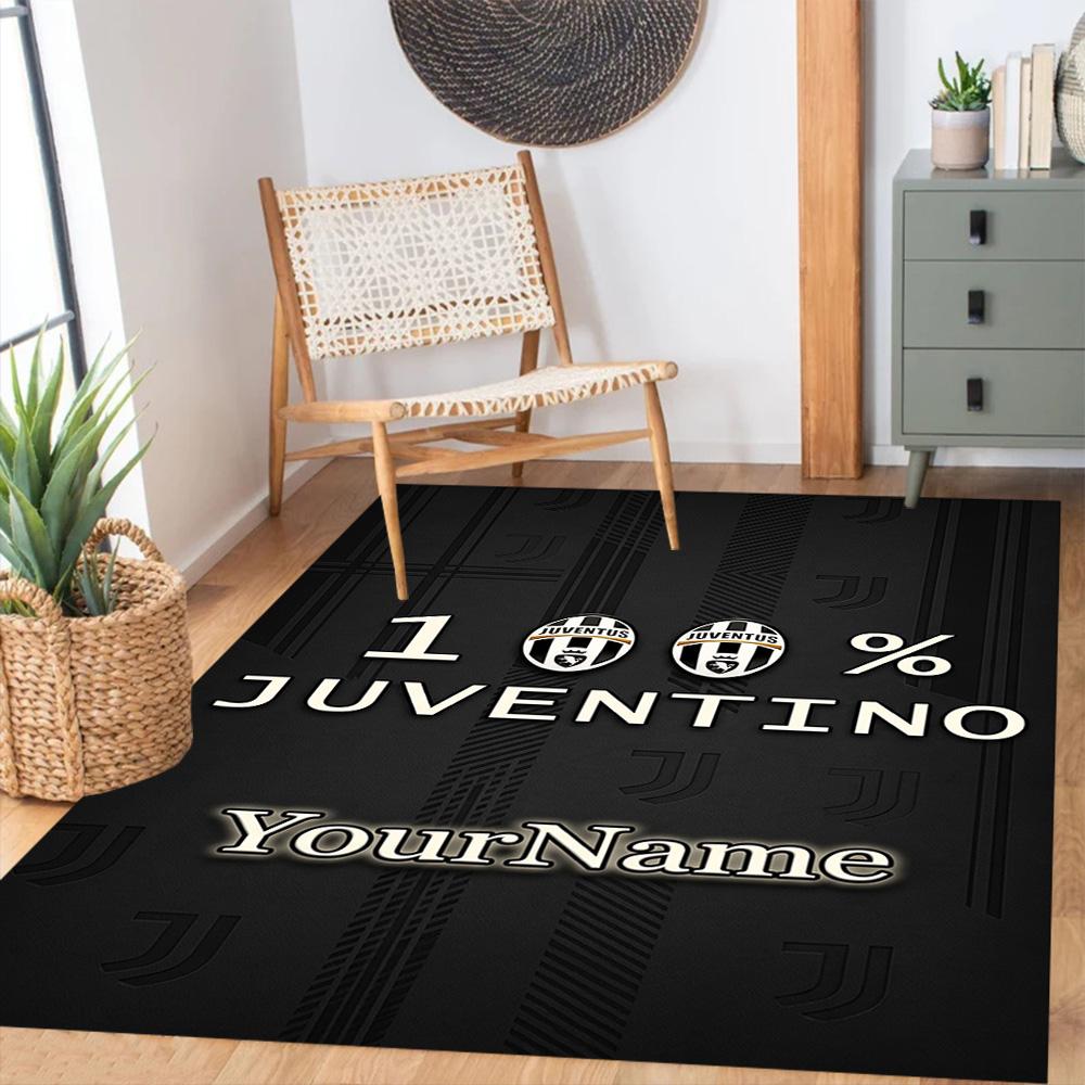 Juventus Customize Text Floor Rug Office Rug Suitable for Dormitory Entryway Outdoor Game Room Antislip Carpet Office home decor Gift for Festivals