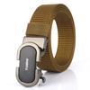 Новый мужской ремень для поездок на работу с автоматической пряжкой из нейлона, универсальный двухслойный толстый ремень для отдыха на природе