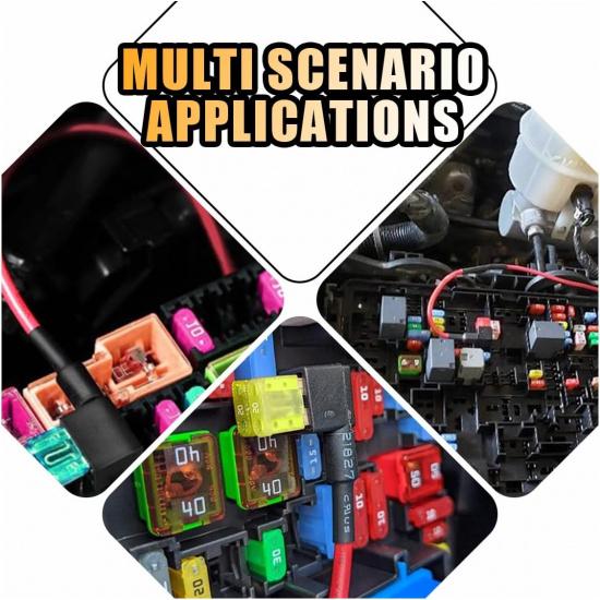 Automotive Fuse Set 5/10Pcs 12V Car Blade Fuse Holder Mini ATM ATO Add-a-Circuit Fuse TAP Adapter Fuse Fuse for Car Trucks Boats Fuses4