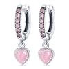Серьги из серебра S925 Стиль Серия 'Сердце Любви' Женские Серьги-Кольца Праздничные Свадебные Изящные Украшения для Девочек Подарки