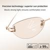 CAPONI New Rimless Women Cat Eye Glasses Fashion Outdoor Tourism and Vacation Titanium Original Design UV400 Sunglasses CP35051