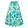 Женская весенняя юбка с цветочным принтом, летняя повседневная юбка А-силуэта с высокой талией и разрезами средней длины S-XL