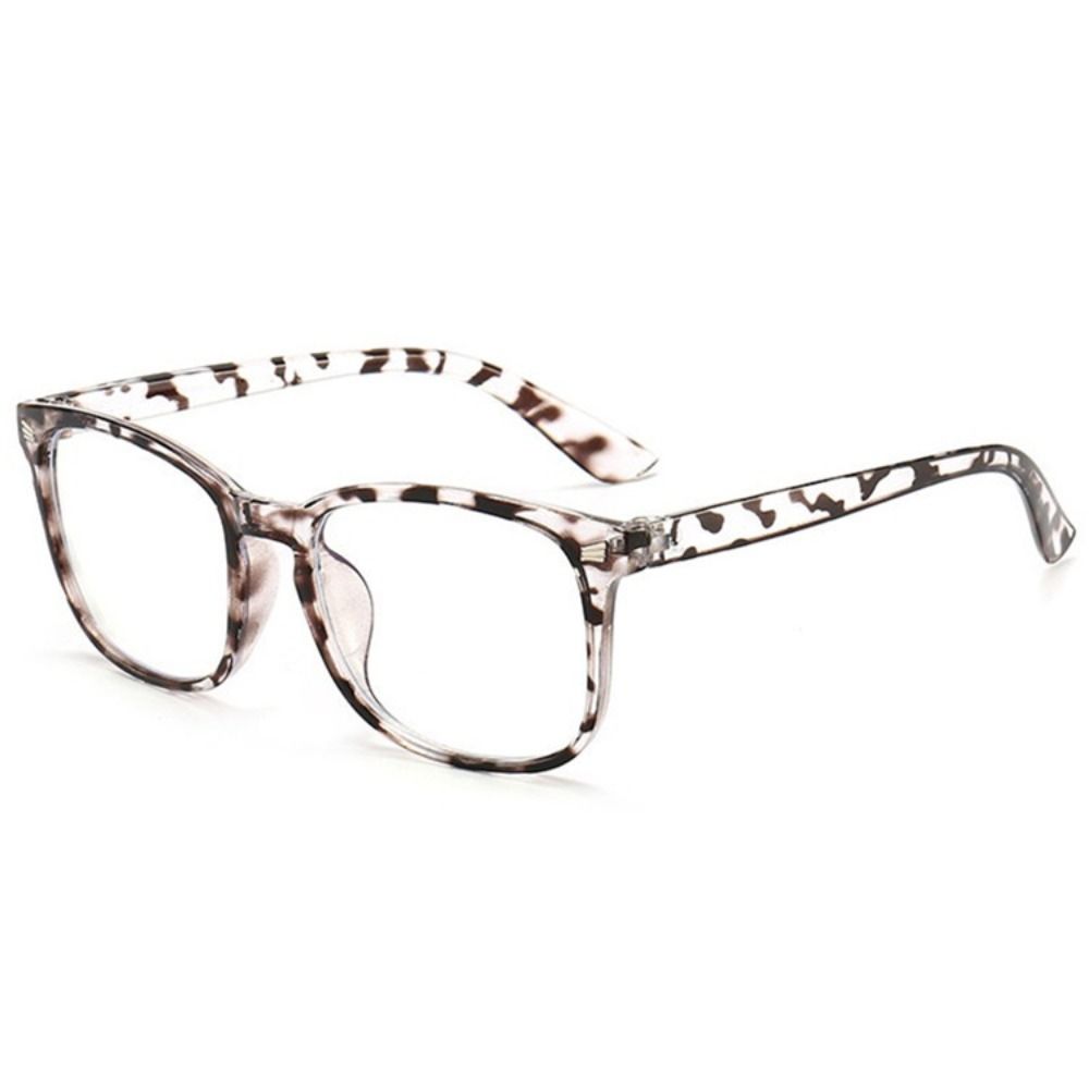 Latest Retro Anti Eyestrain Eyeglasses Men and Women Portable Anti-blue Eyeglasses Plastic Frame Eyeglasses Black Leopard Optical Eyeglasses