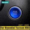 Для Hyundai Tucson NX4 2021 2022 2023 гибридный автомобиль N Line двигатель кнопка запуска и остановки крышка отделка наклейки аксессуары