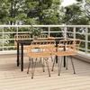 3157861 vidaXL Garden Dining Set 5 Pcs Wicker
