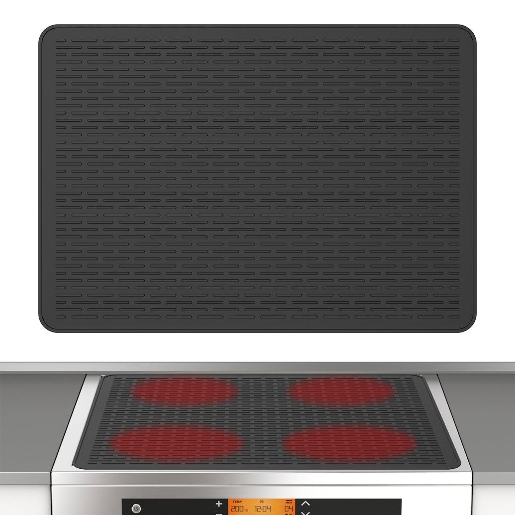 Термохромная силиконовая накладка на варочную панель, очень большая, сворачиваемый протектор для стеклянной варочной панели, для электрической плиты, коврик для кухонной столешницы