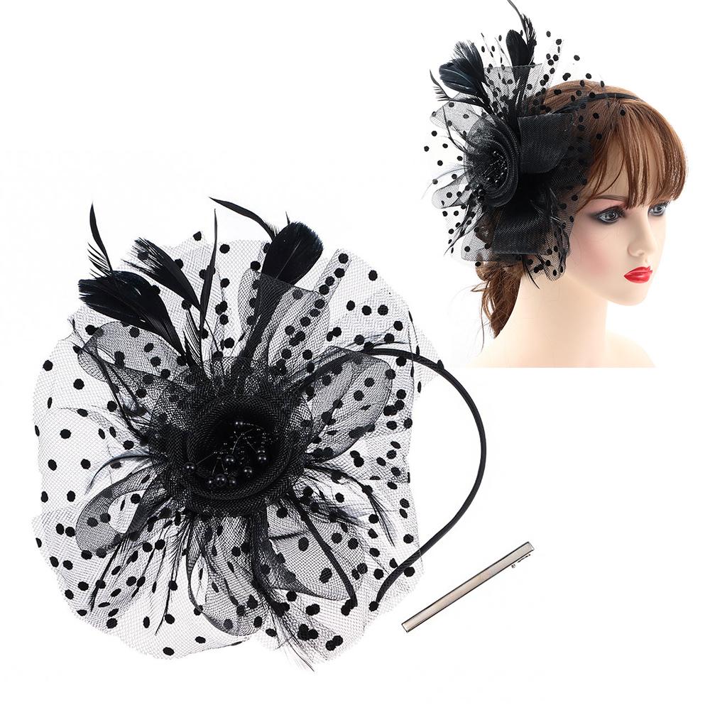 Flower Hair Fascinators Fascinator Hat Tea Party Headband Feathers Hair Clip Alice Headband Clip