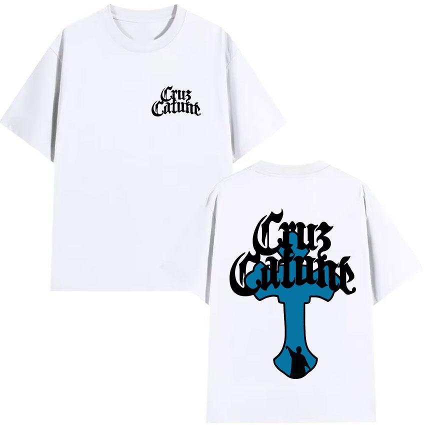 Streetwear Pattern Print Cruz Cafune Me Muevo Con Dies New Album Tour 2026 Summer Merch Casual Tshirt Unisex Women Cotton Tshirt
