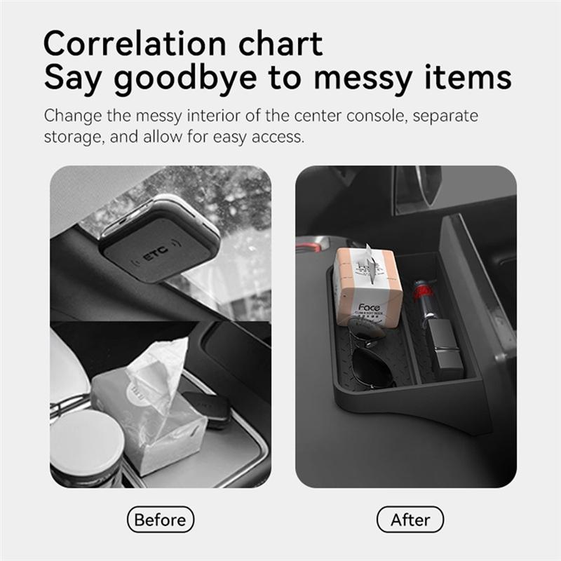 LHD For BYD Shark 2024 2025 Car Accessories Dashboard Storage Tray Display Screen Rear Storage Box Tray Organizer