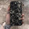 Изысканный чехол для телефона с цветочным кружевным модным узором для Samsung Galaxy S26 Ultra S23 S24 S25 S22 S21 S20 Plus FE A54 A55 Матовый чехол
