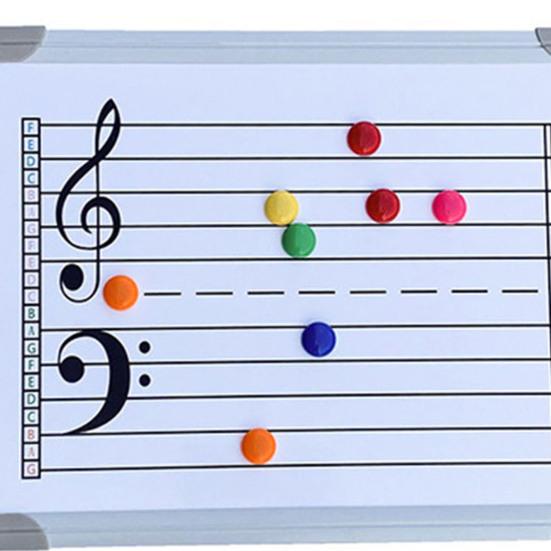 Yousheng Double-Sided Magnetic Music Staff Whiteboard High Low Notes Teaching Aid Mini Dry Erase Board Students Teachers Music Classroom Supplies