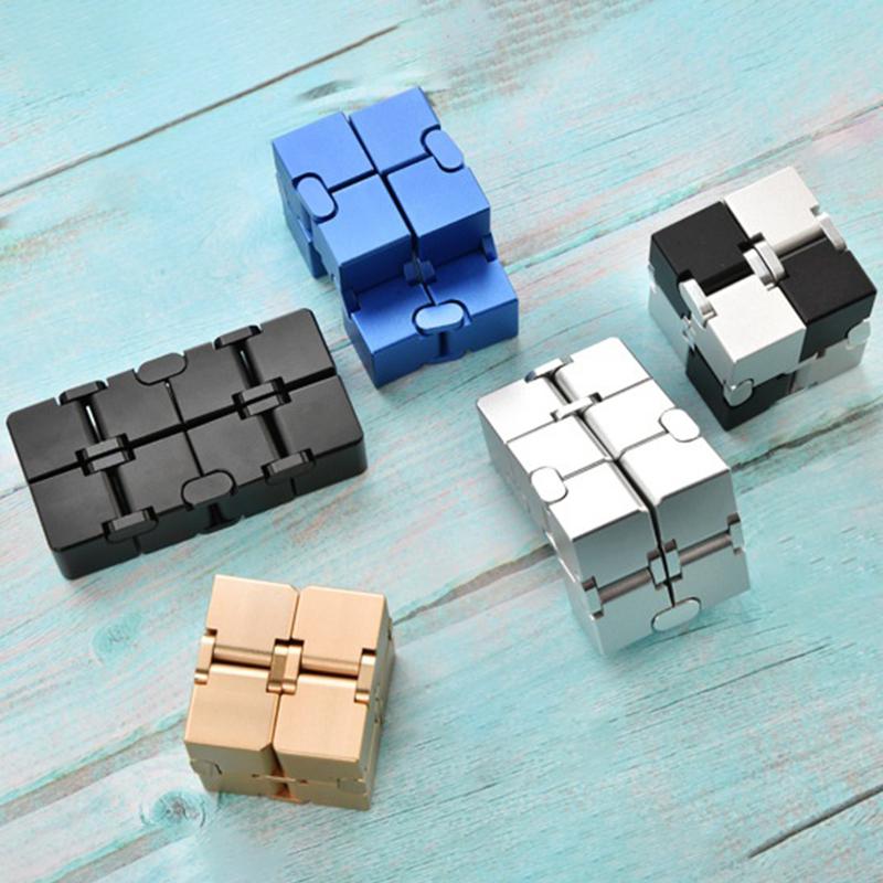 EN71 CPC Мини-кубик-головоломка 2x2x2 из металла, антистресс, бесконечный флип, сенсорные игрушки, креативные рождественские подарки для детей