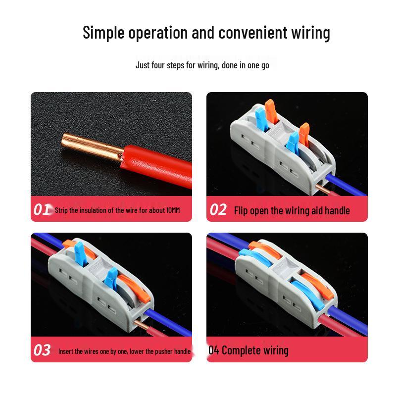 Быстроразъемный нажимной клеммный разветвитель для мягких и жестких проводов