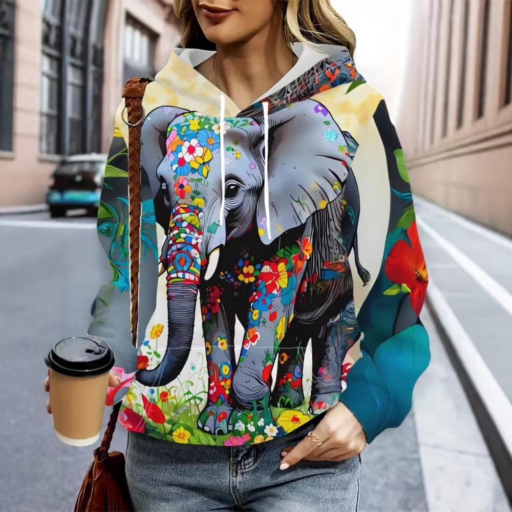 Весенняя толстовка в европейско-американском стиле Винтажный узор с животными Кроликом 3D-печать Толстовка Женская Повседневная Уличная Одежда Свитшот Мужская Одежда Топ