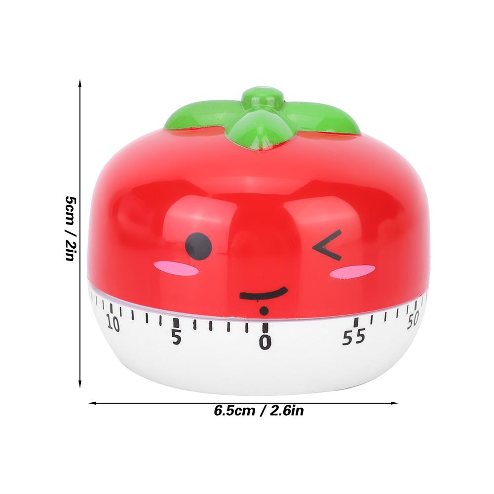 Cartoon Mechanical Manual Kitchen Cooking Timer Alarm Reminder Timepiece Countdown ToolRed