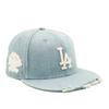 Кепка New Era 59FIFTY MLB с боковым логотипом LA, вымытая, размер 7 5950 LA Washed Damaged, вымытый деним, нашивка 261, деним, 5/8,