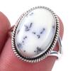 Natural Dendrite Opal Gemstone Handmade 925 Solid Sterling Silver Ring S.7 W2p32