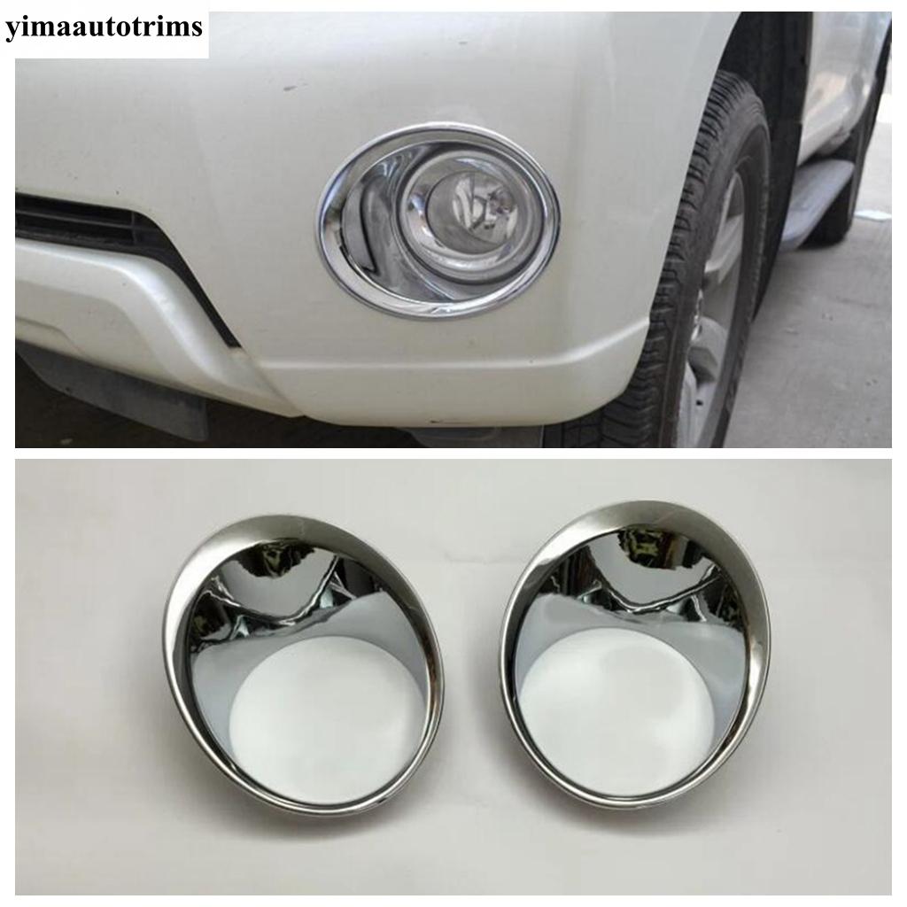 Передние Задние Противотуманные Фары Лампы Кольцо Чехол Отделка Для Toyota Land Cruiser Prado FJ150 2014 - 2017 ABS Хром Аксессуары Комплект для Интерьера