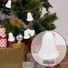 50 Pieces Christmas Bubble Bells White Ornaments Decoration Crafting Multifunction Bell