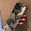 Ретро Черный Чехол-бабочка для iPhone 15 Pro Max 16 14 13 12 11 XS X XR SE   7 8 Plus 15 Гальванизированный Матовый Твердый Чехол