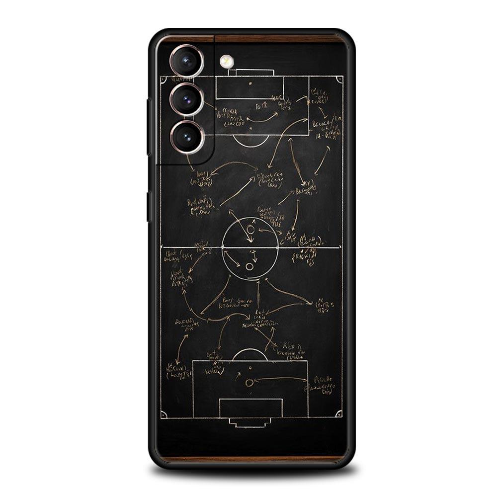 Чехол для телефона с тактической доской для футбола и баскетбола для Samsung Galaxy S26 S25 S24 S23 S22 S20 S21 FE Ultra S25 Edge Plus 5G Мягкий ТПУ