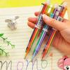 6 Colors 0.5mm Oily Ink Ballpoint Pen Office School Smooth Writing Ball Pen