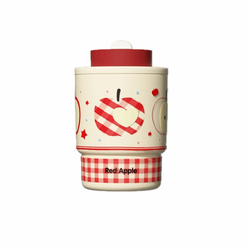 Stainless Steel Cartoon Insulated Cup 420ml Straw Thermal Flask Cute Travel Coffee Mug