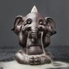 1 шт. Керамическая курильница с обратным потоком в виде слона, креативный домашний декор для рождественской чайной церемонии на Хэллоуин, аксессуар - без благовоний