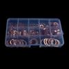 300Pcs Copper Gasket Combination Gasket Box, Flat Gasket M5-M22 Red Copper Sealing Gasket