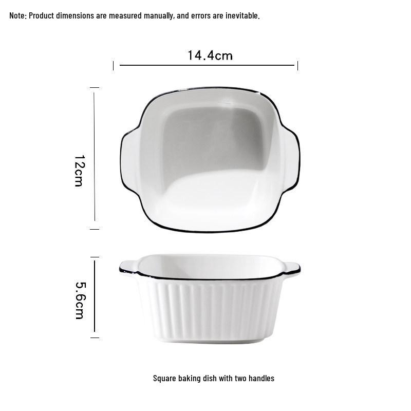 Керамическая чаша для аэрофритюрницы в скандинавском стиле, безопасная для духовки: Простая посуда для выпечки и подачи
