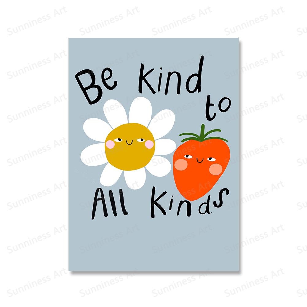 Феминистские плакаты Girl Power, настенные художественные принты, картины, будьте добры ко всем видам, цитаты, холст, живопись для гостиной, украшение дома