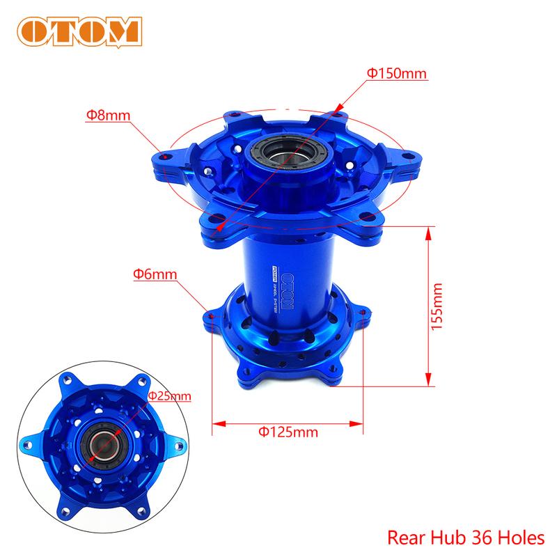 OTOM Motorcycle 36 Holes Front Rear Wheel Hub CNC Aluminum Billet For KTM SXF XCF SMR HUSQVARNA FC FX TC TX GASGAS EXF MXF 2023