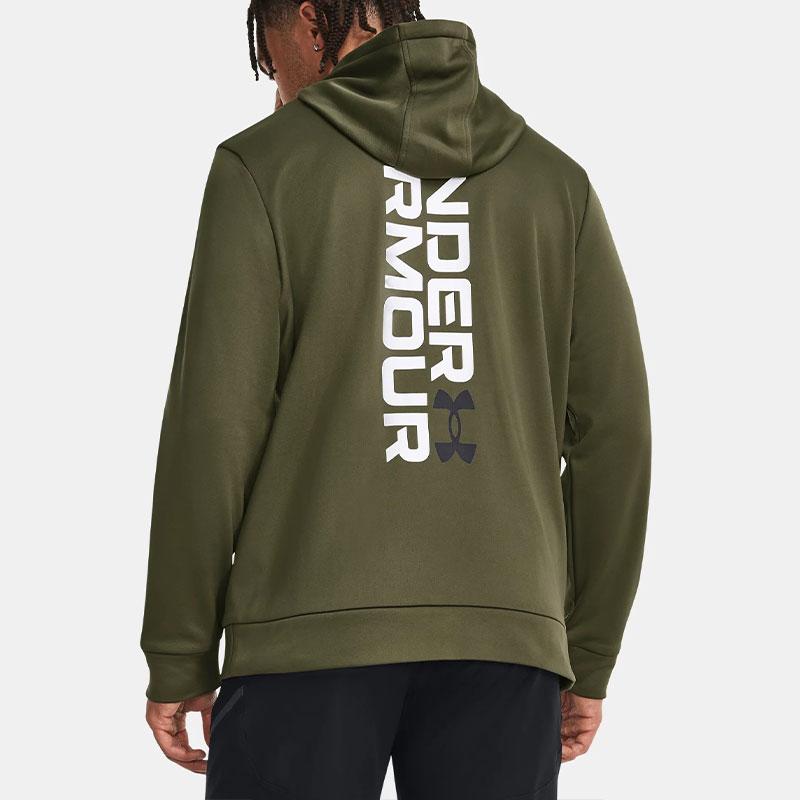 Under Armour Fleece Graphic Print Hoodie Men Tops Green 1379745-390