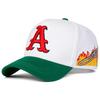 Unisex A Letter Embroidery Side Flame Baseball Caps Adjustable Casual Hats Spring and Autumn Outdoor Sunscreen Hat