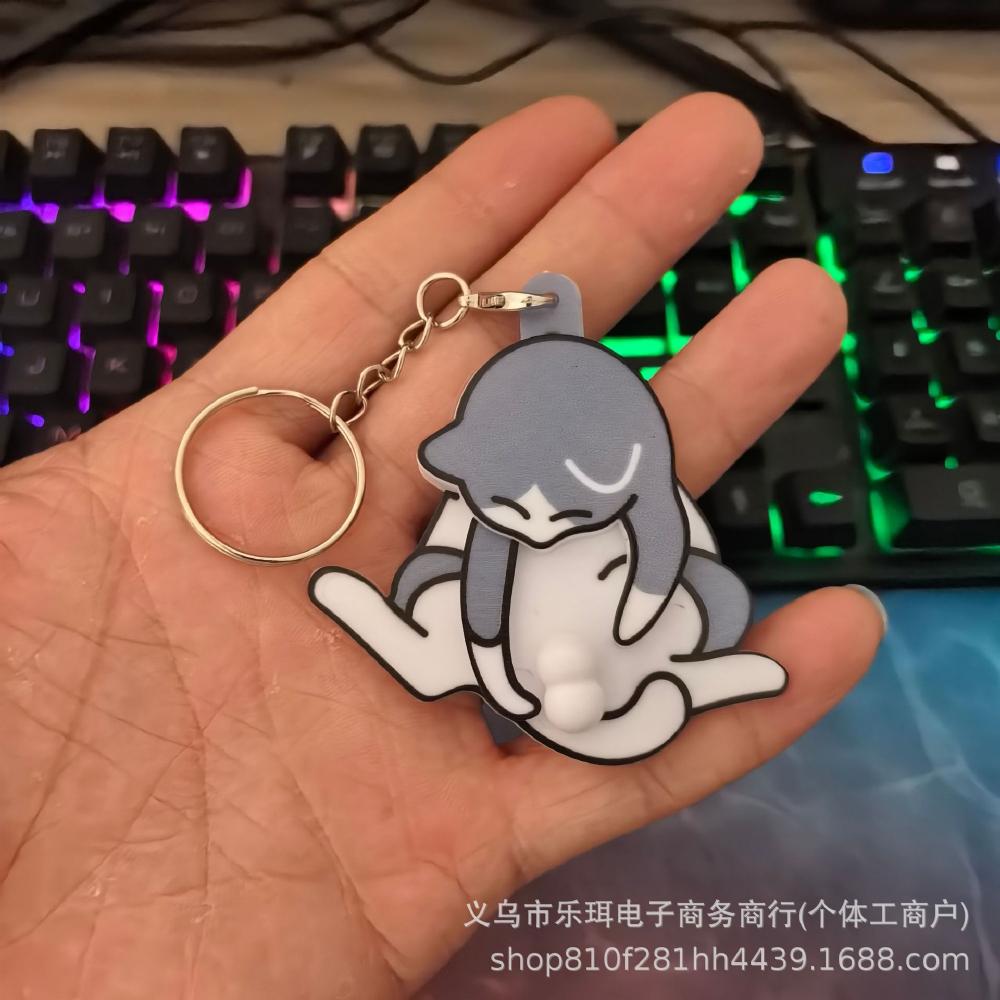 Креативный разборный брелок-котик - Милая вращающаяся игрушка для украшения рюкзака и сумки