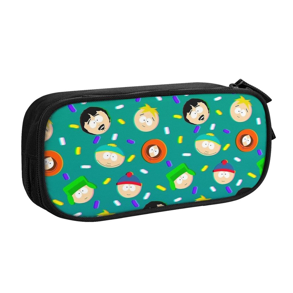 South-Parks Cartoon Pencil Cases Fun Pen Bag Student School Supplies Zipper Pencil Pouch