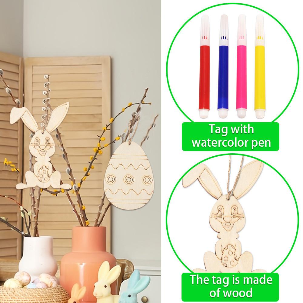 Whimsical Wooden Easter Bunny And Egg Decorations For Joyful Holiday Home Accents
