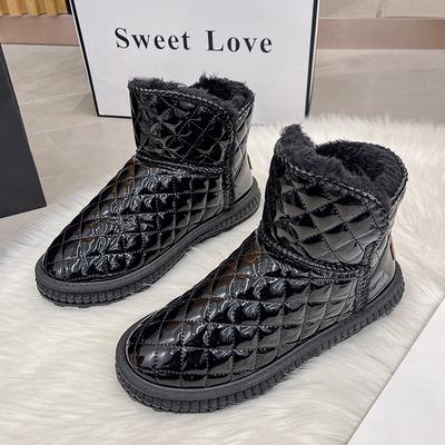 Женские зимние ботинки, зимние теплые плюшевые ботинки, женская зимняя повседневная обувь, женские ботильоны, туфли на платформе