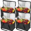 Portable Thermal Insulated Cooler Bags Outdoor Camping Lunch Bento Box Drink Zip Pack Waterproof Picnic Food Delivery Bag