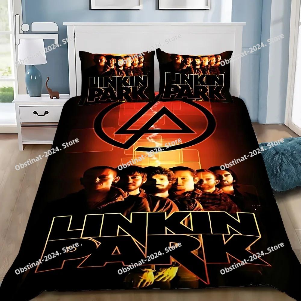 Пододеяльник Наволочка Комплект постельного белья Рок-группа Linkin P-Park Взрослый Мальчик Девочка Украшение спальни Детская Односпальная Двуспальная Большой размер