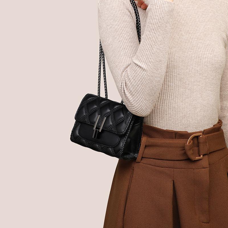 Новая сумка через плечо осень и зима высококачественная женская сумка из натуральной кожи цепочка мини квадратная сумка