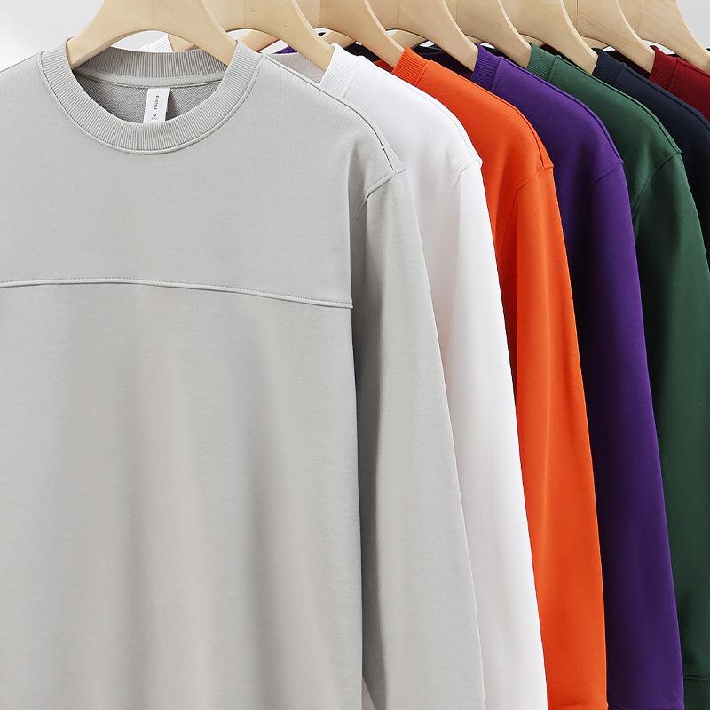 Casual Fashion Loose Drop Shoulder Long Sleeve Crew Neck Solid Color Sweatshirt For Men Women