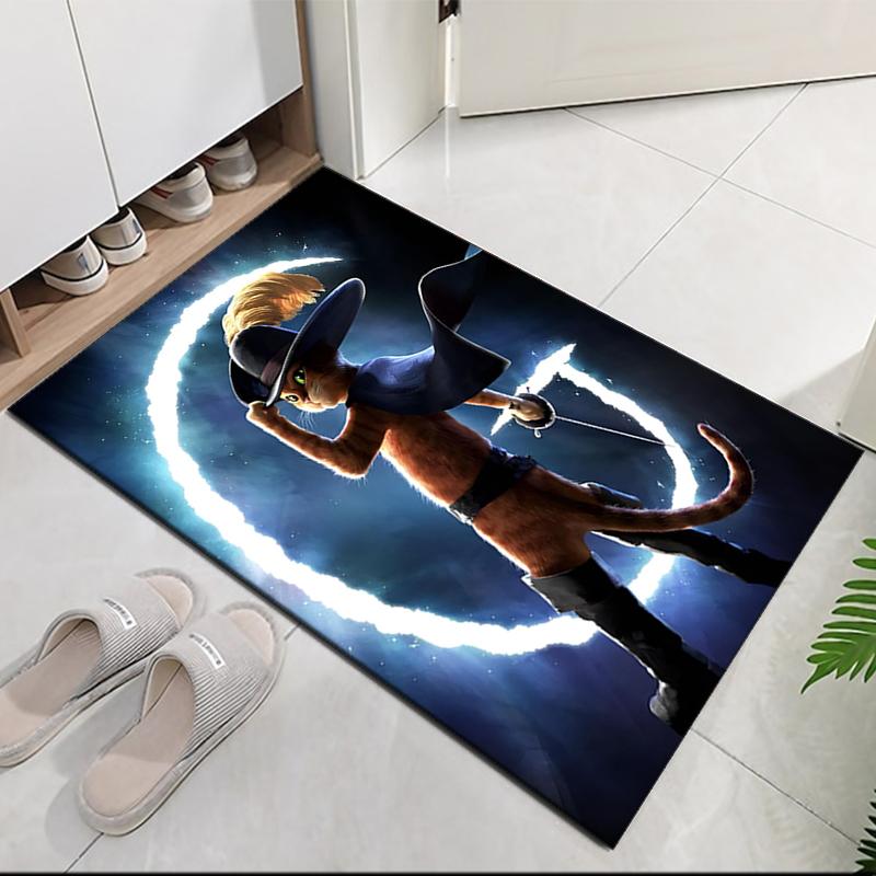 Puss In Boots Printed Carpetrugfor Office Chair Living Room Bedroom Kitchen Room Decor Gifts