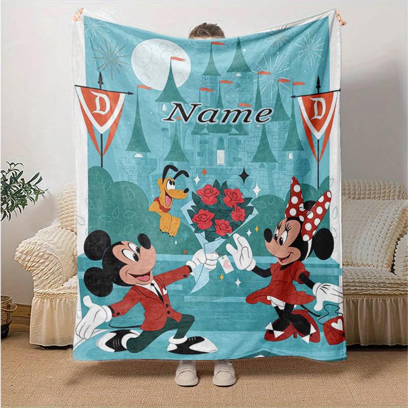 Custom 1pc Mickey Goofy Road Trip Blanket, Soft And Comfortable Blanket, Casual Warm, Camping Travel Blanket, Birthday Gift Q910121