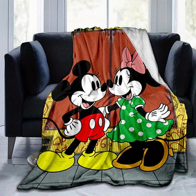 1pc, Mickey & Minnie Mouse Inspired Blanket, Seasonal, Home Decor, Throw Blanket, Soft Flannel Throw BlanketWarmth for Your Living Room or Bedroom, Pe